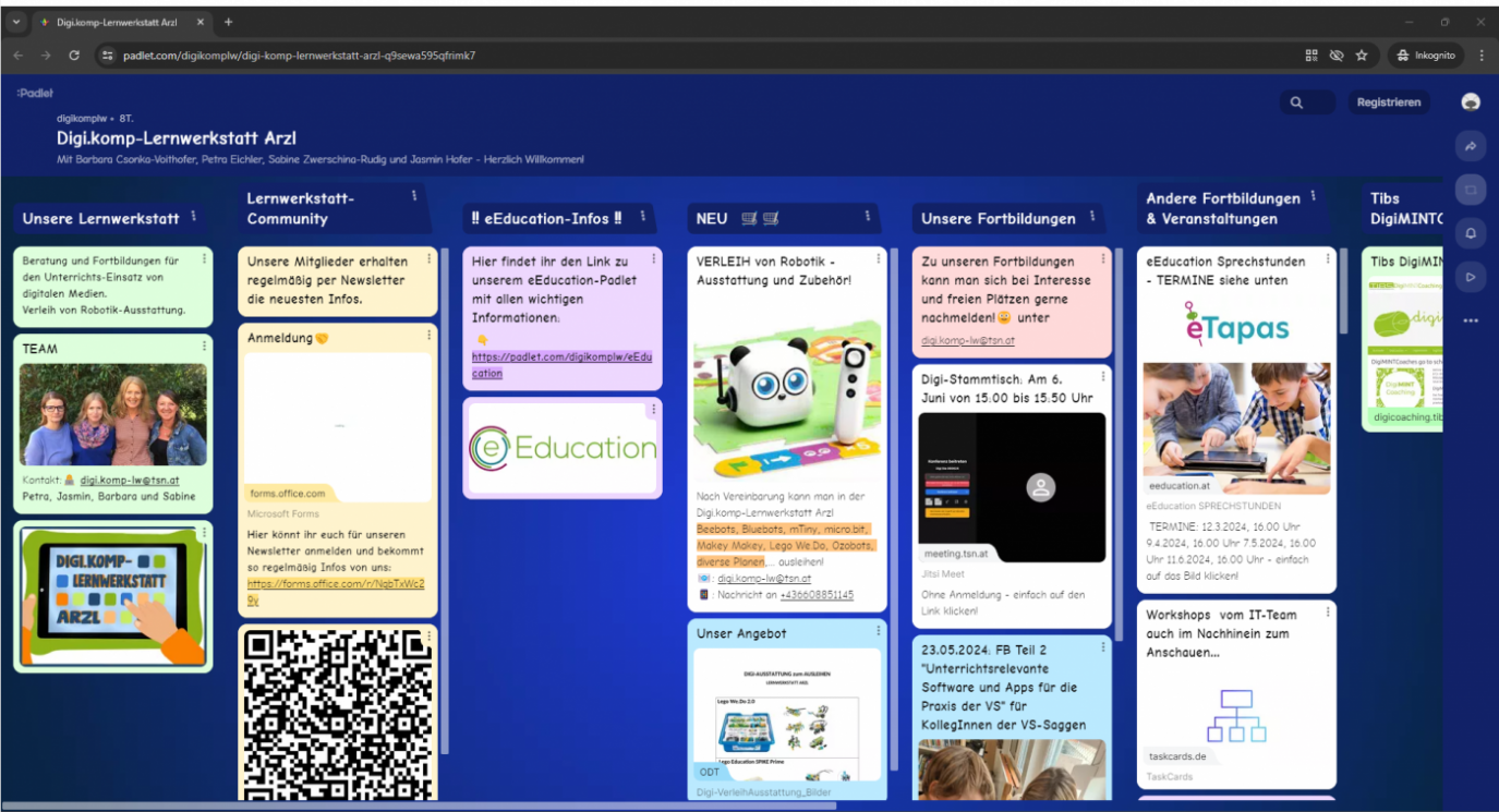 Screenshot Lernwerkstatt Arzl